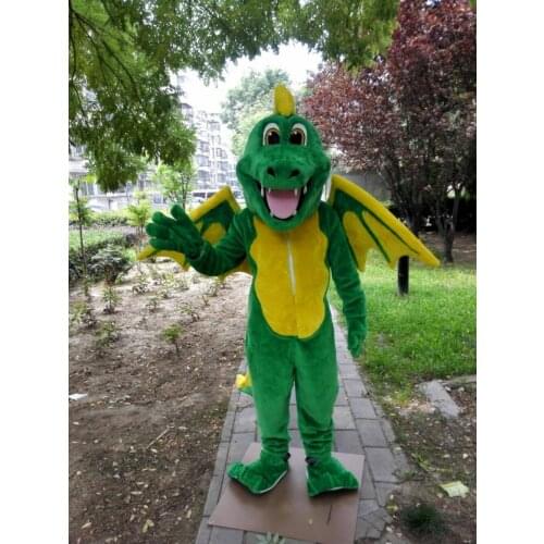 Green Dragon Mascot Costumes Cartoon Apparel Birthday Party Masquerade Christmas Chanukah