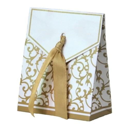 1PC European Style Golden Age Candy Boxes Favor Gift Bags With Ribbon For Valentine' Day Wedding Birthday Party Supplies
