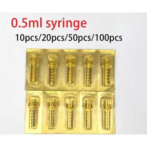 100 Pieces Of 0.5ml Ampoule Head Syringe Individually Packaged Hyaluronic Acid Pen Nebulizer Disposable Water Syringe Anti-aging