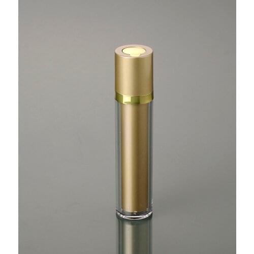 15ML gold/pearl white acrylic rotating pump bottle for lotion/emulsion/eye cream/serum/cosmetic packing plastic bottle