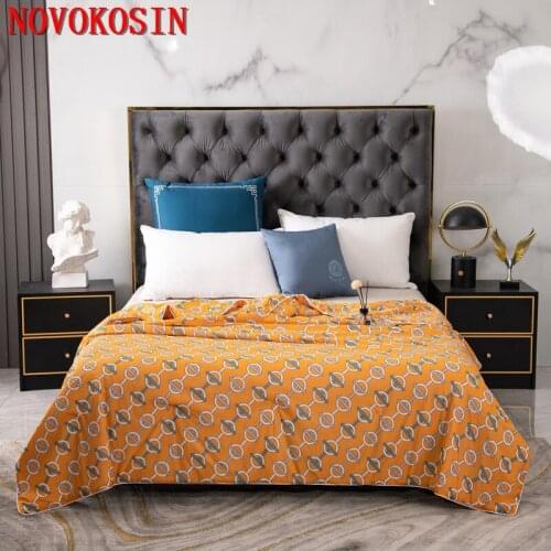 2021 200*230cm New Cool Feeling Silk Soft Summer Quilt Washable Air Conditioner Feather Silk Cotton Lining Printed Quilt Cover