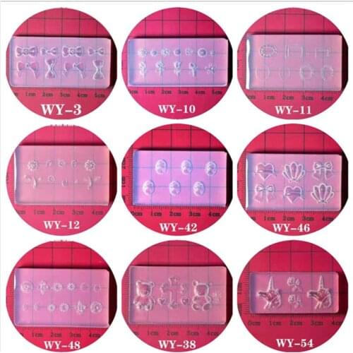 3D Carving Silicone Nail Mold Stamping Template Stamper Unicorn Christmas Design DIY UV Gel Acrylic Crystal WY New Arrivals