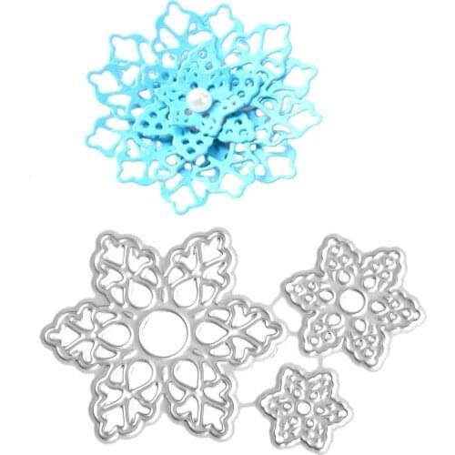 3D Snowflake Metal Cutting Carbon Steel Die Die DIY Crafts Clip Art Album Decoration Template Christmas Snowflake Decoration