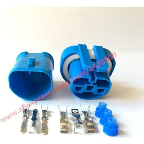 5 Sets 3 Pin 2.8 Auto Connector Assy For 9004 Headlight Car Light Bulb DJ9004-2.8-11 / 21 Speaker Cables Socket Female Male