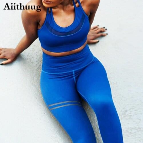 Aiithuug High Waist Yoga Pants Yoga Capris Stretch Leggings Joint Mesh Seamless Leggings Ankle Yoga Pants Squat Proof Tights