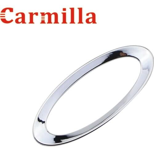 Carmilla ABS Chrome Car Steering Wheel Protector Trim Interior Sticker Case for Ford Fiesta New MK7 2009 - 2017 Ecosport Car