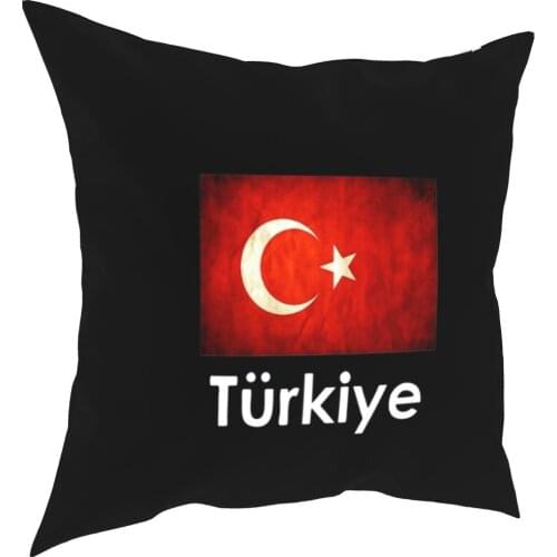 Turkiye Turkey Flag Gift Design Pillowcase Cushion Cover Decoration Turkish Throw Pillow Case Cover Seater Zipper 45*45cm
