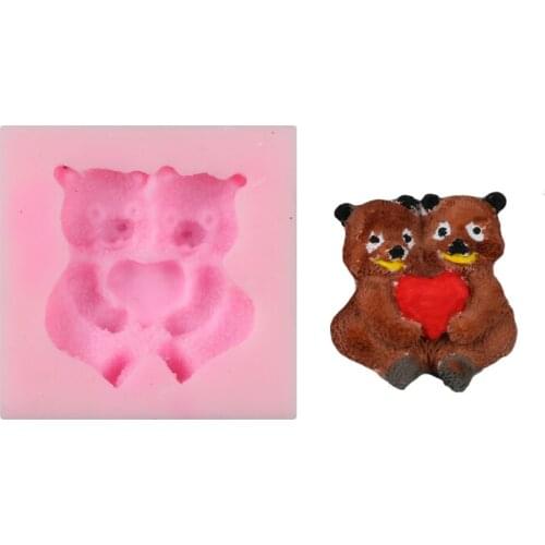 DIY Love bear tail Liquid silicone mold Fondant baking tool cake mould Baking utensils Cake Decorating Valentines Easter