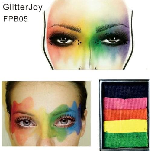 FPB05 60g/pc Water Based Face Body Paint Rainbow Color Split Cake Body Art use in Performance, Stage, Party, Festival Makeup