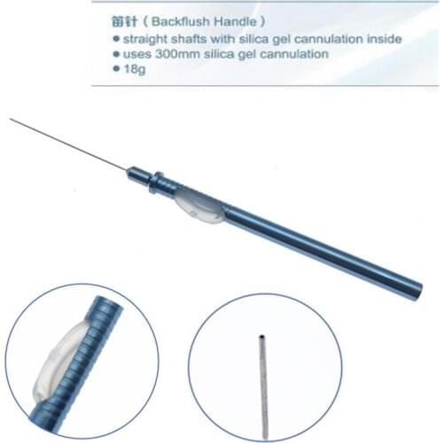 Aspiration Needle Straight silicagel cannulation inside Backflush handle Flushing needle pet surgical instruments