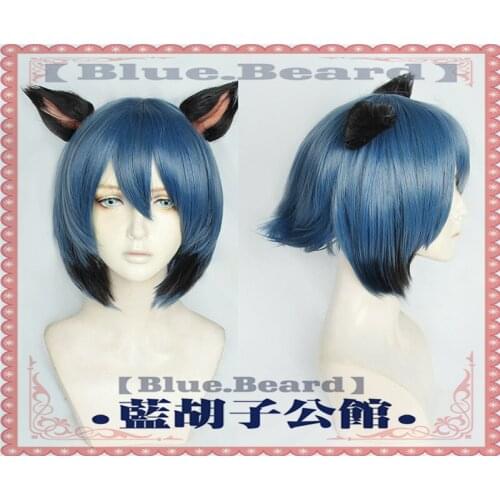Kagemori - Blue animation clothing wig, short hair with ear wig, COSPLAY clothing, BNA