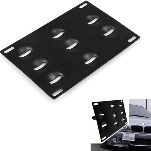Auto Front Bumper License Plate Mount Kit Tow Hook Bracket Holder Adjustable Aluminum Fit For bmw E92 X5 X6 Car Accessories