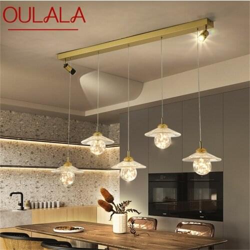 OULALA Creative Lights Pendant Contemporary LED Gold Lamp With Spotlight Fixtures for Home Dining Room