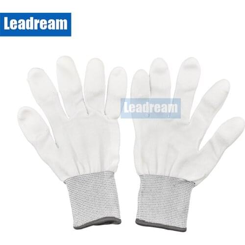 Leadream Free DHL 50Pcs Antistatic Gloves Anti Static ESD Electronic Working Gloves pu coated palm coated finger PC Antiskid