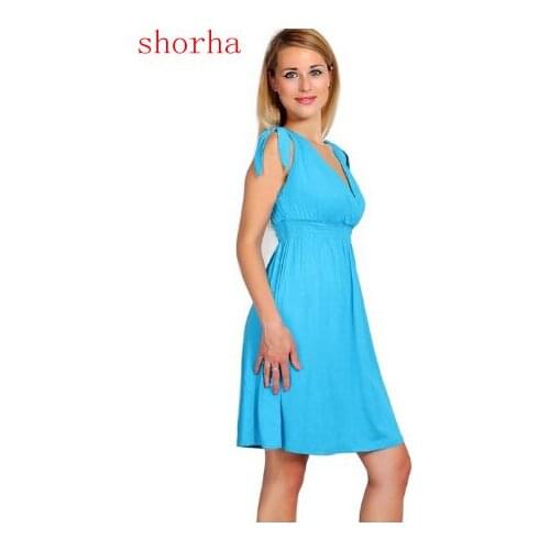 Shorha 2018 Summer Maternity Dresses V-neck Breastfeeding Maternity Clothes For Pregnant Women Pregnancy Clothing Vestidos