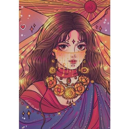 5D Diy Diamond Painting Beautiful Girls Heart Cross Ctitch Kits Diamond Embroidery Home Decoration Painting Label GJ313