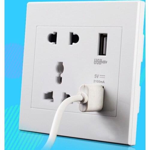 Dual USB Port Wall Charger Adapter Charging 2A Wall Charger Adapter EU US Plug Socket Power Outlet Concealed type 86