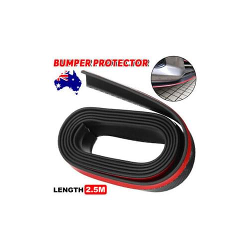 New Car Universal Front Bumper Lip Carbon Fiber Rubber Splitter Chin Spoiler side Skirt Rubber Anti Scratch Protector Body Trim
