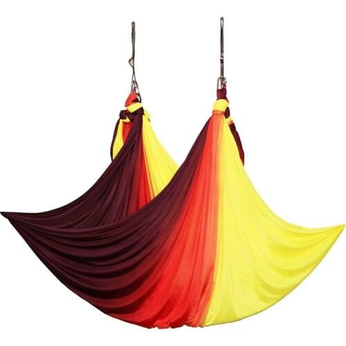 2019 New Arrival Aerial Anti-gravity Yoga Hammock Swing Flying Yoga Bed Bodybuilding Gym Fitness Equipment Inversion Trapeze