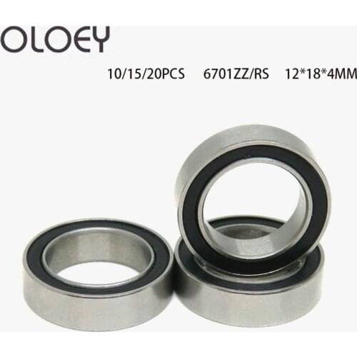 10/15/20PCS 6701RS 12*18*4(mm) Free Shipping Bearing 6701RS ZZ Chrome Steel Bearing Metal Sealed Bearing Thin Wall Bearing