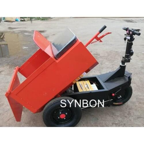 SYNBON Electric Powered Wheelbarrows Wagons Battery Garden Carts Driving Style Motorized