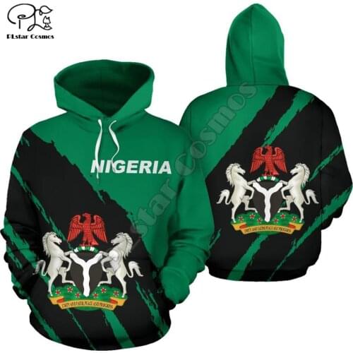 Men Nigeria flag 3d print hoodie long sleeve Sweatshirts jacket women unisex pullover tracksuit with hood hoody autumn outwear