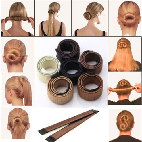 Bun Maker Magic Hair Donut Styling Tools Crown Shapers Easy Making Natural Look Firmly hold Synthetic Hair Material Ballet Bun