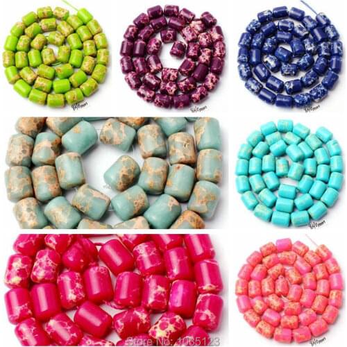 High Quality 8x10mm 7 Color Natural Crazy Lace Agates Column Shape DIY Loose Beads Strand 15" Creative Jewellery Making wj295