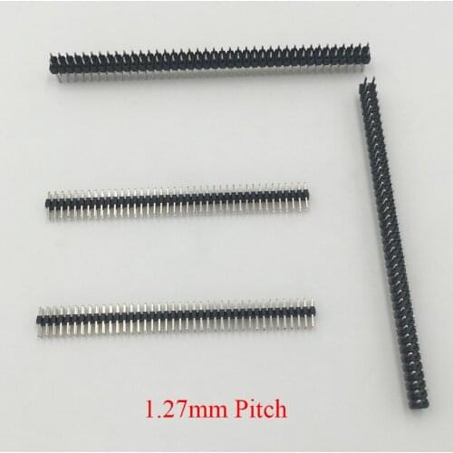 12mm Length 2x50 2*50 Pin 100P 1.27mm Pitch 1.7mm Height Double Dual Row Straight PCB Male IC Connector Pin Header Strip