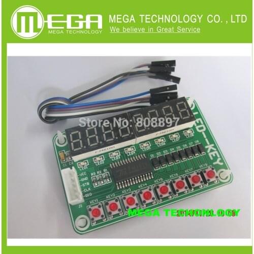2PCS Button digital control module LED display module (8 digital tube +8 LED +8 keys)