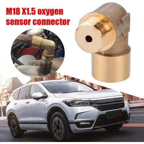 M18 x 1.5 Bung Adapter Connector Kit Exhaust 90 Degree Lambda O2 Oxygen Sensor Spacer Extender Tools Car Auto Accessories