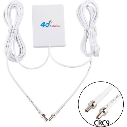 Antenna SMA Connector External Signal Booster LTE Panel Dual SlIder for HuaweI 3G 4G LTE Modem AerIal 3 Meters WIre TS9 CRC9