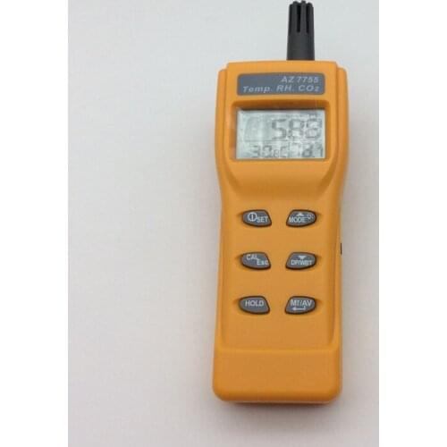 AZ7752 Carbon Dioxide Gas Monitor NDIR CO2 Sensor Alarm Detector with Temperature Measurement