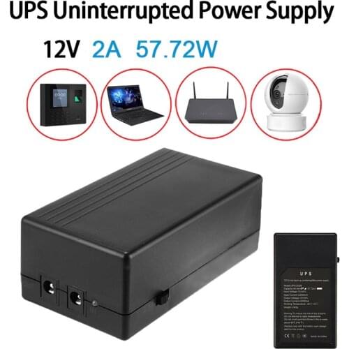 12V 2A 57.72W Security Standby Power Supply UPS Uninterrupted Backup Power Supply Mini Battery For Camera Router