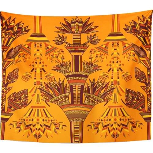 Ancient Africa Egypt Colorful Hand Drawn African Antique Archeology Cairo Home Decor Tapestry Wall Hanging for Living Room