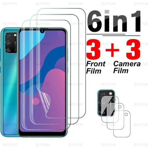 For Huawei Honor 9A 6in1 front full cover hydrogel soft film on for honor honer honr 9 9c 9s 9lite 9x camera screen protector