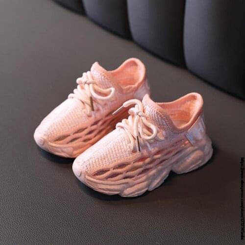 2021 New Children Shoes Kids Casual Shoes Fashion Breathable Knitting Soft Bottom Non-Slip Boys Girls Sneakers