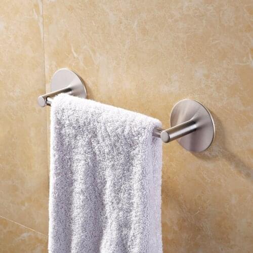 Leyden Adhesive 304 Stainless Steel Brushed 40cm 55cm Single Single Towel Bar Bathroom Accessories Towel Holder Rack