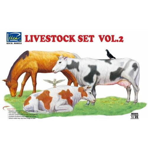 Riich Models RV35015 1/35 Livestock Set Vol.2 model kit