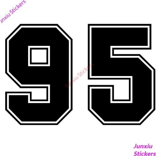Fashion Number 95 Reflective Car Sticker and Decals Styling for Bumper Window Waterproof Auto Accessories Interior KK18*12cm