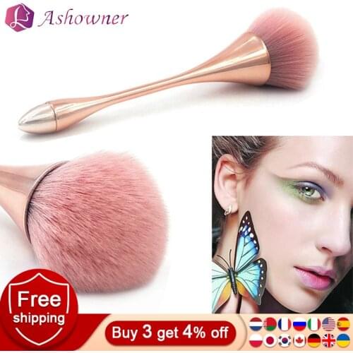 Soft Makeup Brush Rose Gold Powder Blush Large Cosmetic Foundation Brushes Eyeshadow Loose Powder Concealer Makeup Tool
