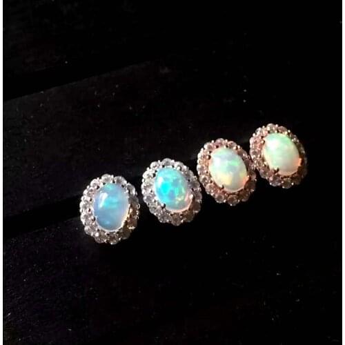Natural Real OPal Earrings, 925 Sterling Silver Fine Elegant Jewelry for Women Earring