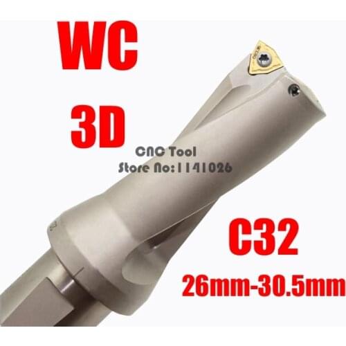 WC SP C32 3D SD 26 27 28 29 30 mm Indexable Insert Drill High Quality U Drilling Precision CNC Lathe Expanding Drill Tool