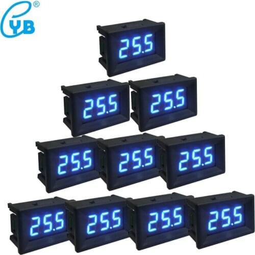 10pcs LED Voltmeter DC 0-30V Mini Voltage Meter LED 0.36'' Digital Volt Gauge Voltage Monitor Instruments for Voltage Red Blue