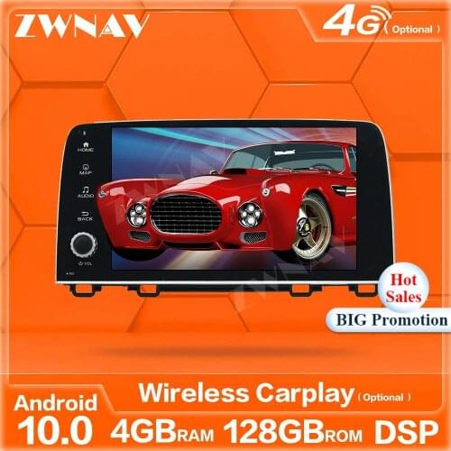 128GB Carplay Android 10.0 Screen Player For Honda CRV 2017 2018 2019 Car GPS Navigation Auto Audio Radio Music Stereo Head Unit