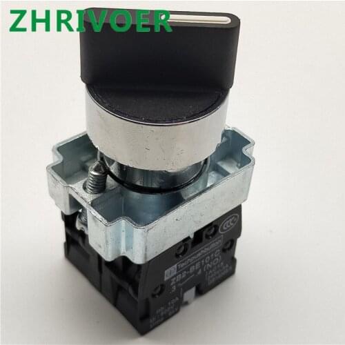 22mm XB2-BD33 ZB2-BE101C Two roads 3 Position 2NO Knob switch 10A/415V Lock-in Selection Switch