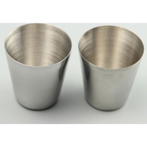 30ml Portable Stainless Steel Shot Glass Drinkware Mini Beer Wine Cup W9294
