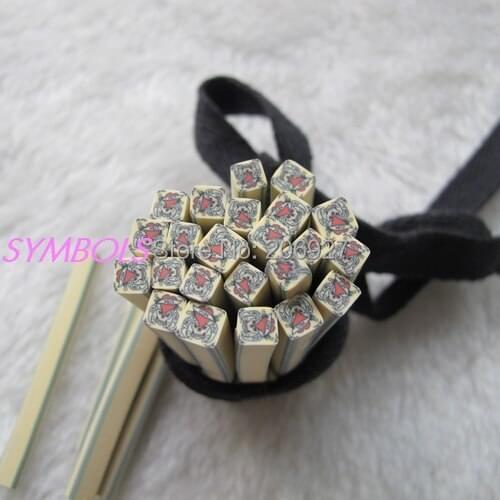 5pcs E-43 5mm Cute Animal Cane Fancy Nail Art Polymer Clay Cane Nail Art Decoration