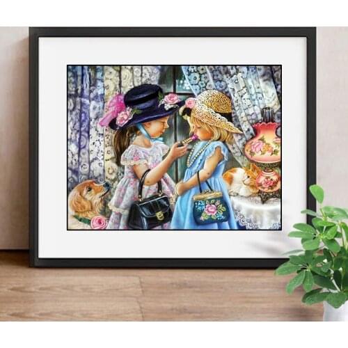 5d Diy Diamond Painting Christmas Full Round Drill Diamond Embroidery Cartoon Cross Stitch Daimond Mosaic Home Decor Gift