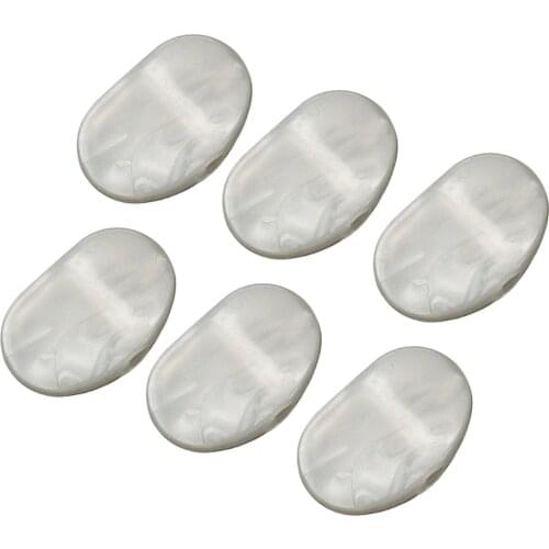 6 Pcs White Pearl Guitar Tuning Pegs Keys Button Tuners Machine Heads, Premium Plastic